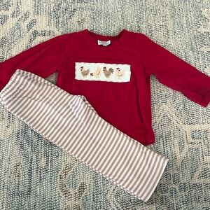 Chicken smocked set for boys